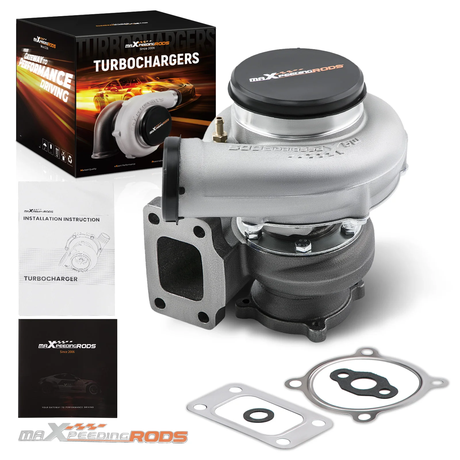 Universal GT3582 GT35 Turbo Anti Surge A/R 0 .63 0.7 Housing Turbocharger up to 600HP 4 Bolt Turbolader