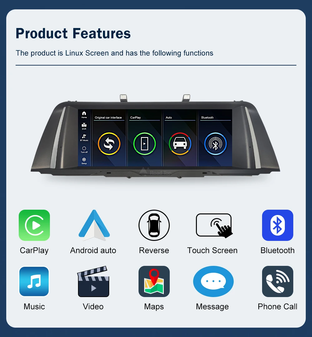 10.25 1920*720 Multimedia Display For BMW 5 Series F10 F11 2011-2017 CIC NBT Touch Screen Wireless Carplay Android auto
