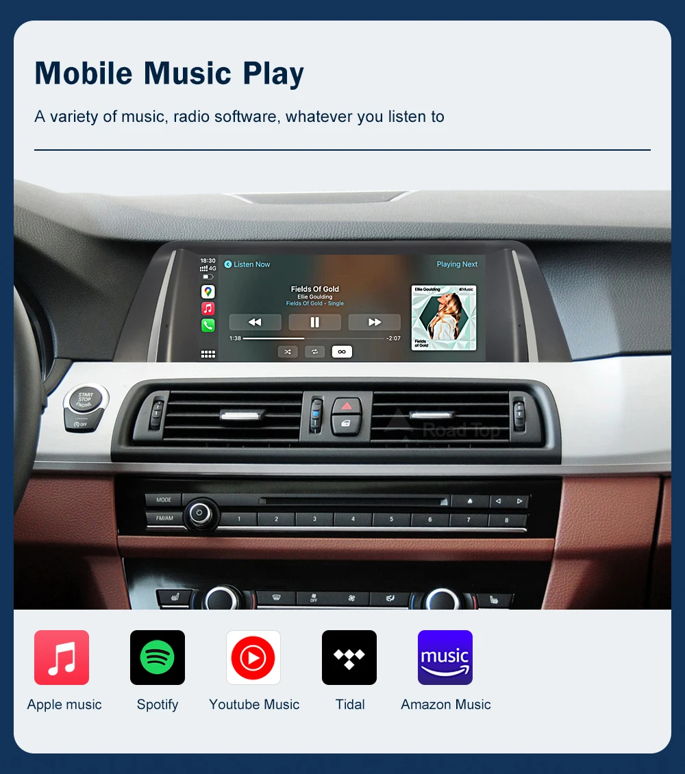 10.25 1920*720 Multimedia Display For BMW 5 Series F10 F11 2011-2017 CIC NBT Touch Screen Wireless Carplay Android auto