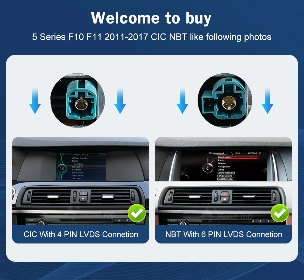 10.25 1920*720 Multimedia Display For BMW 5 Series F10 F11 2011-2017 CIC NBT Touch Screen Wireless Carplay Android auto