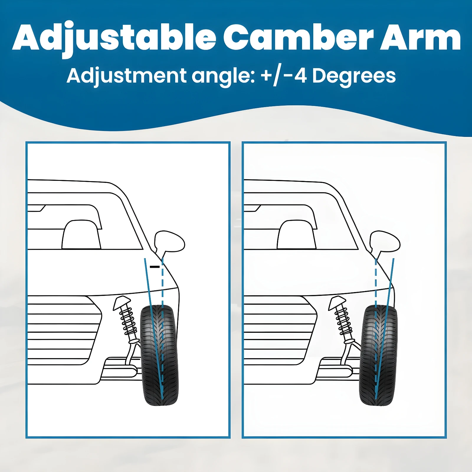 2-Piece Adjustable Control Camber Arm Kit for Mini Cooper R50 R52 R53 R56 R57 Rear Lower Set