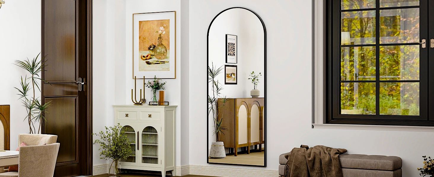 26" x 71" Full Length Mirror - Aluminum Alloy Frame Full Body Mirror - Extra Large Floor Mirrors for Bedroom, Living Room