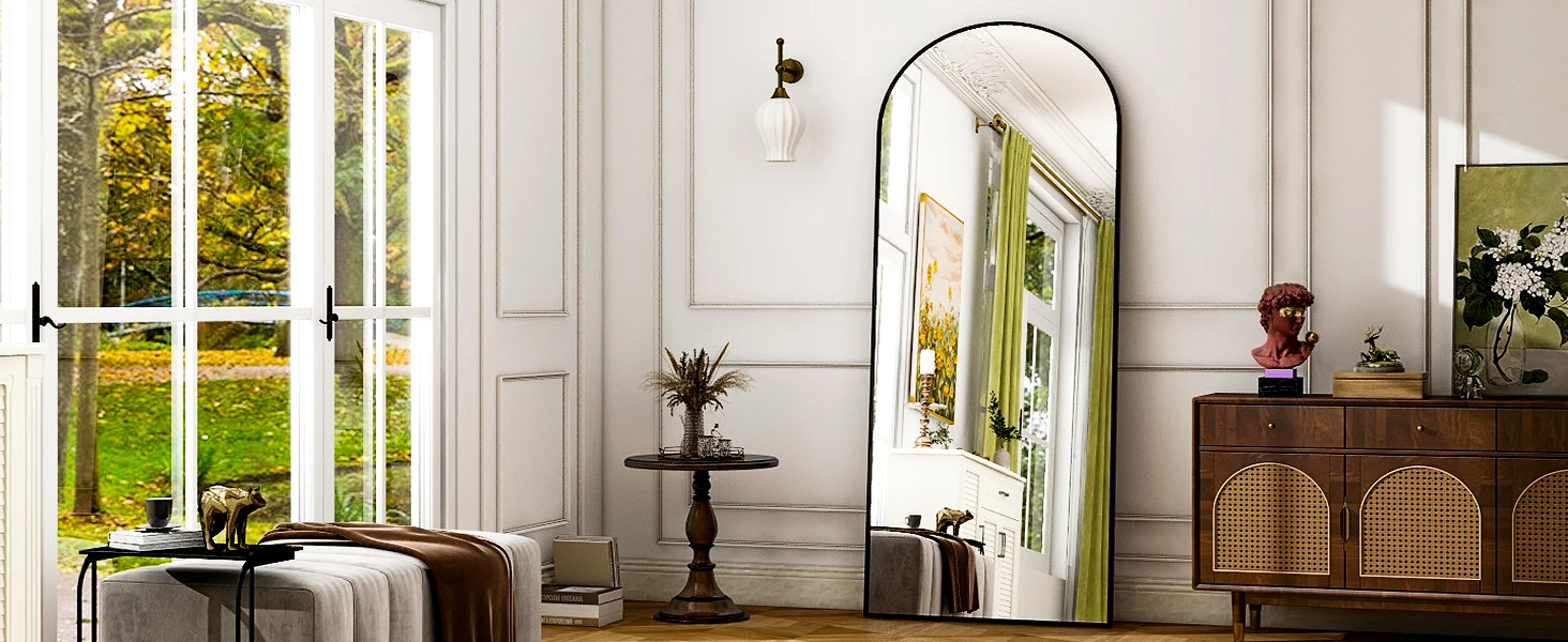 26" x 71" Full Length Mirror - Aluminum Alloy Frame Full Body Mirror - Extra Large Floor Mirrors for Bedroom, Living Room
