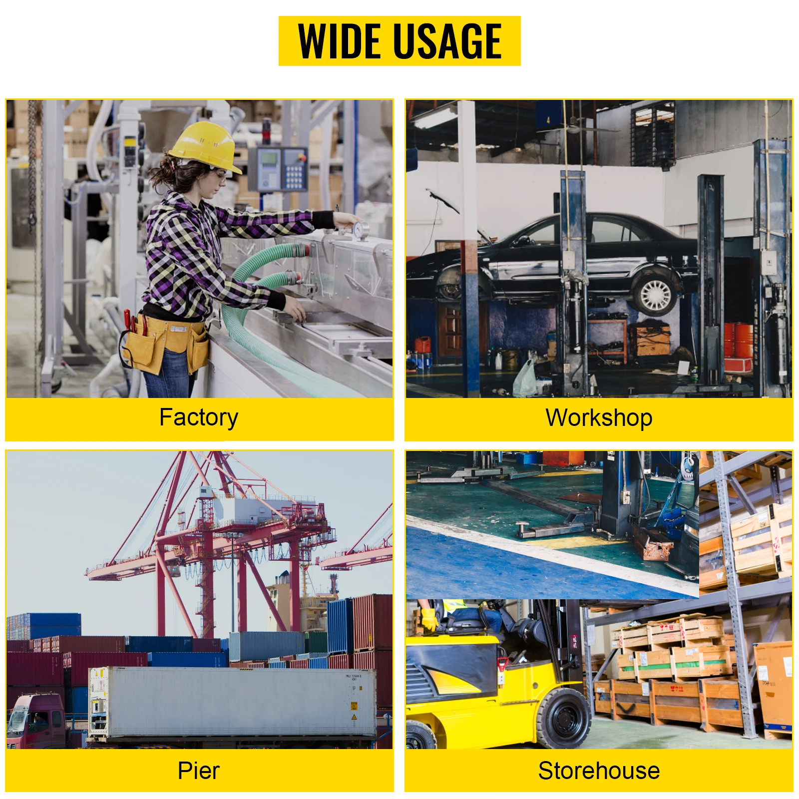 SucceBuy Forklift Lifting Hoist Swivel Hook Mobile Crane 4400 lbs 2 Ton Lift Mobile Crane Attachments for Garage Workshop