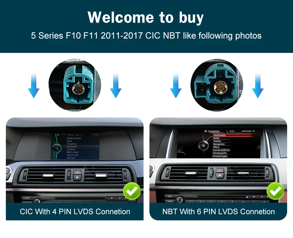 RoadTop 12.3 inch For BMW 5 Series 2011-2017 F10 F11 Linux HD Screen, Car Stereo Touchscreen, Support Wireless CarPlay, Android Auto, Mirrorlink, Retains OEM
