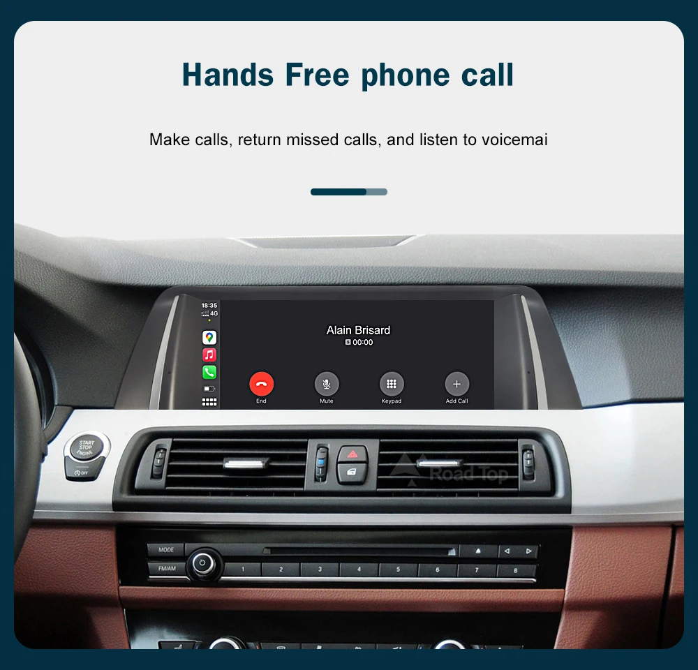 RoadTop 12.3 inch For BMW 5 Series 2011-2017 F10 F11 Linux HD Screen, Car Stereo Touchscreen, Support Wireless CarPlay, Android Auto, Mirrorlink, Retains OEM
