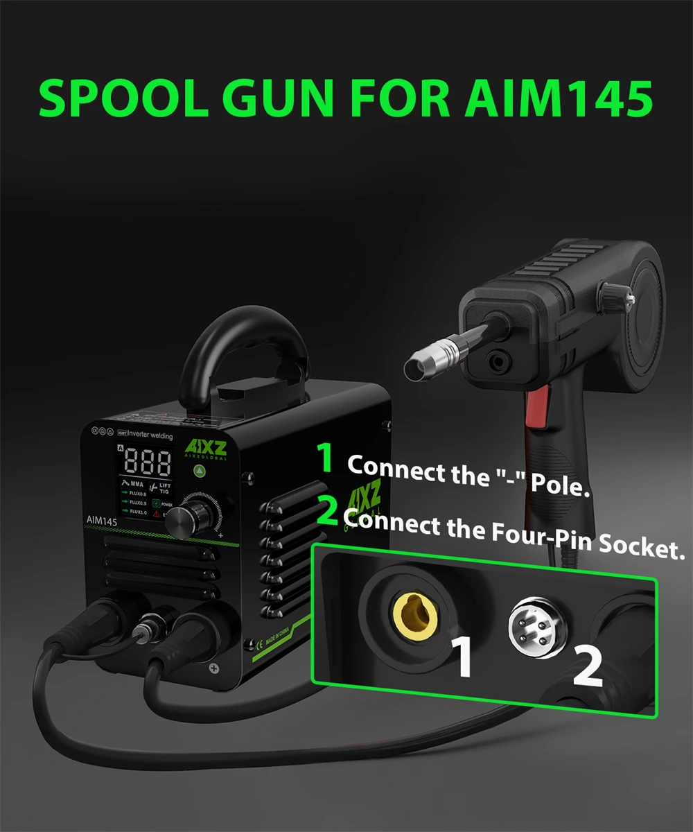 AIXZ 145A 3 in 1 Welding Machine Lift TIG/ARC MMA Welders MINI IGBT Inverter Welding With Spool Gun Protable Home Welder Tool
