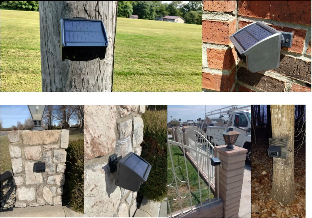 HTZSAFE 400 Meters Solar Wireless Driveway Alarm Outdoor Weather-Resistant Motion Sensor & Detector DIY Security Alert System