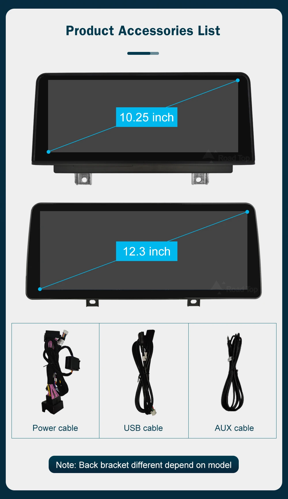 RoadTop 10.25'' 12.3'' Wireless CarPlay Android Auto For BMW Series 1 E81 E82 E87 E88 CCC CIC System Multimedia Display Screen