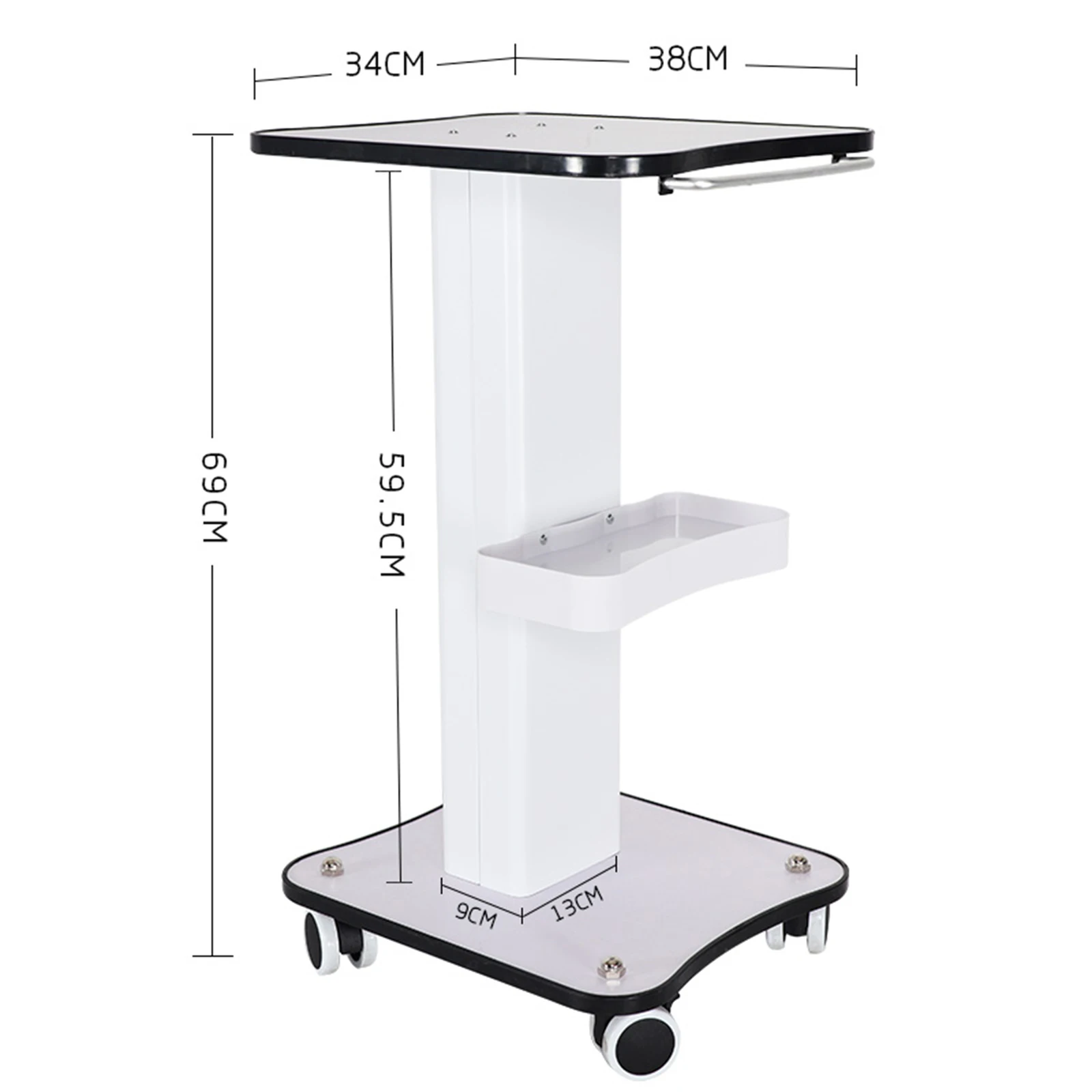 Salon Trolley Mobile Hairdressing and Beauty Trolley Spa Cart Max Load 40Kg