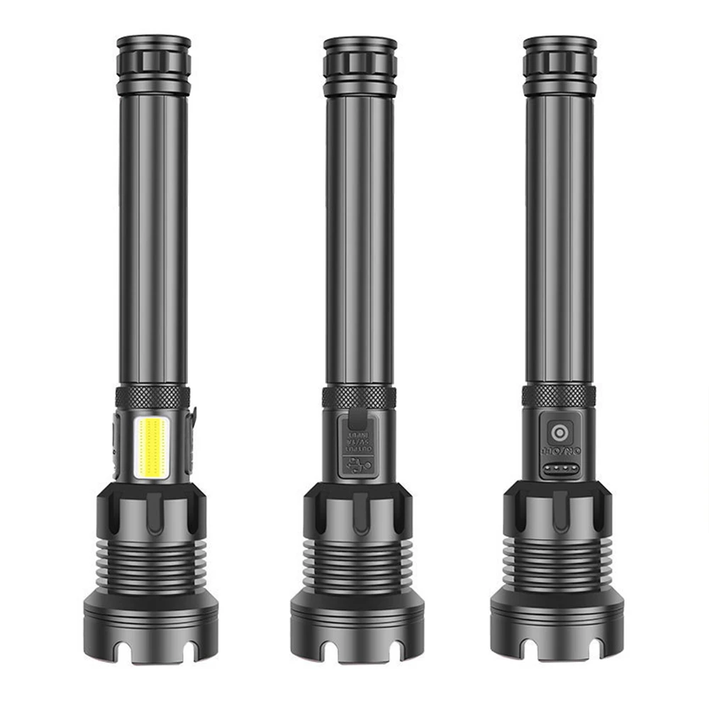 90000 Lumens LED Tactical Flashlight Rechargeable XHP90 USB Zoomable 7Modes Super Bright Floodlight Spotlight Torch Light