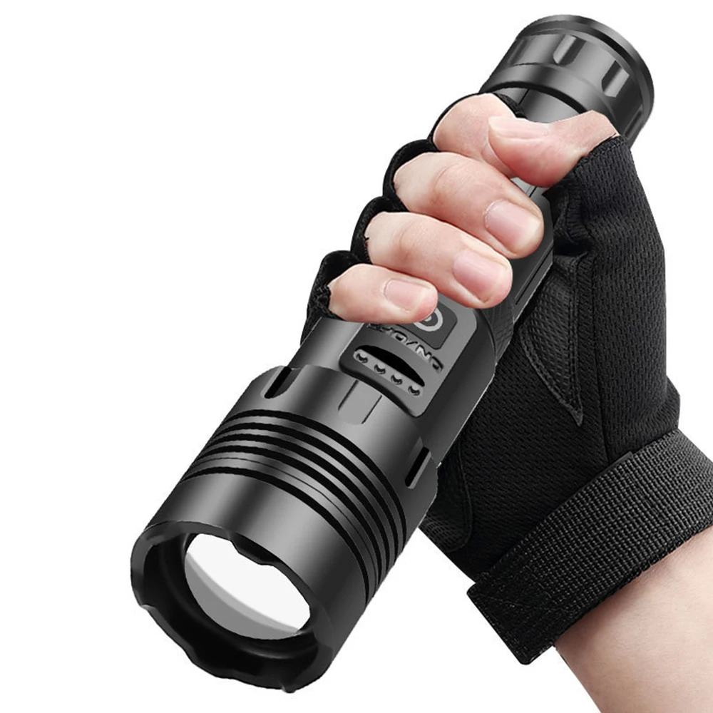 90000 Lumens LED Tactical Flashlight Rechargeable XHP90 USB Zoomable 7Modes Super Bright Floodlight Spotlight Torch Light