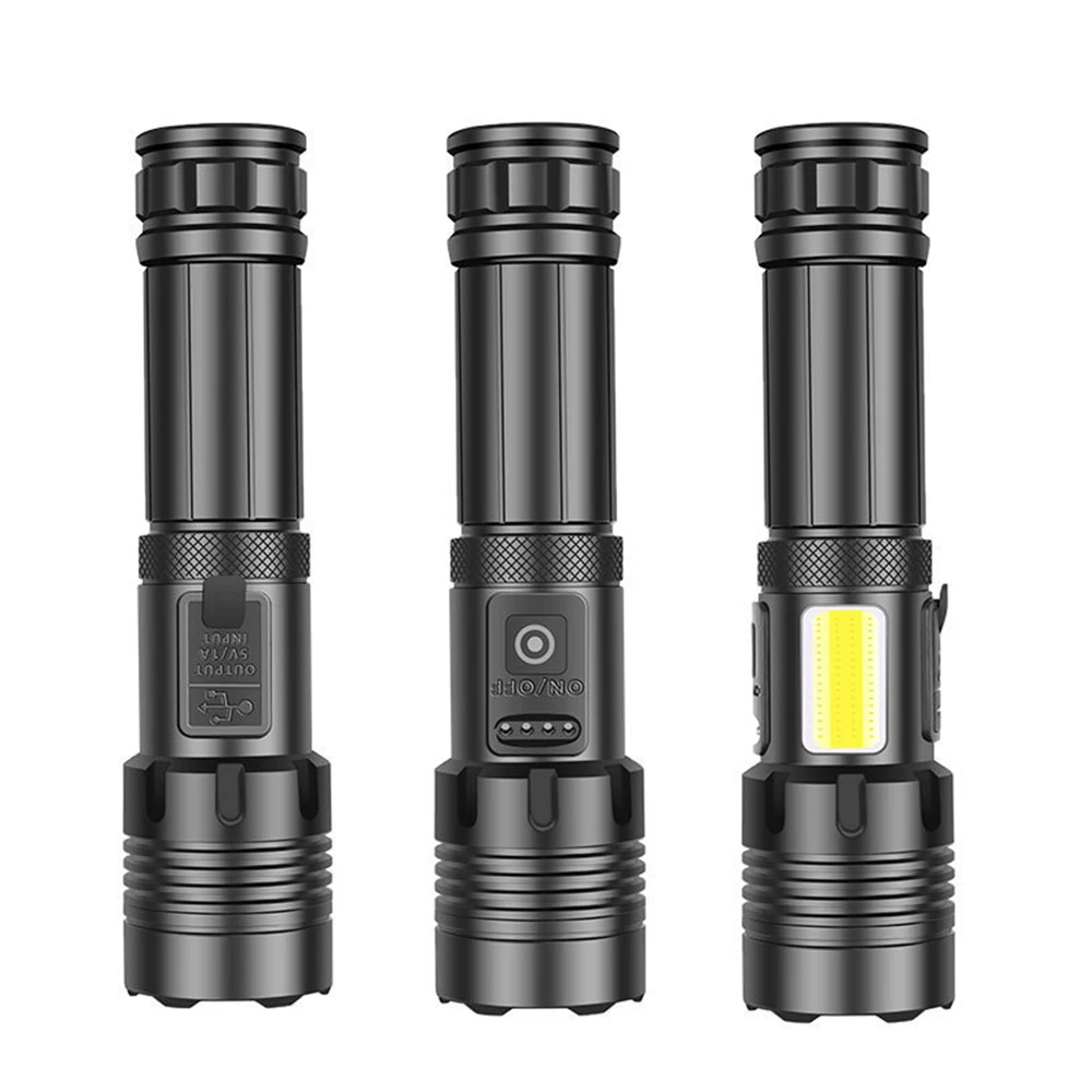 90000 Lumens LED Tactical Flashlight Rechargeable XHP90 USB Zoomable 7Modes Super Bright Floodlight Spotlight Torch Light