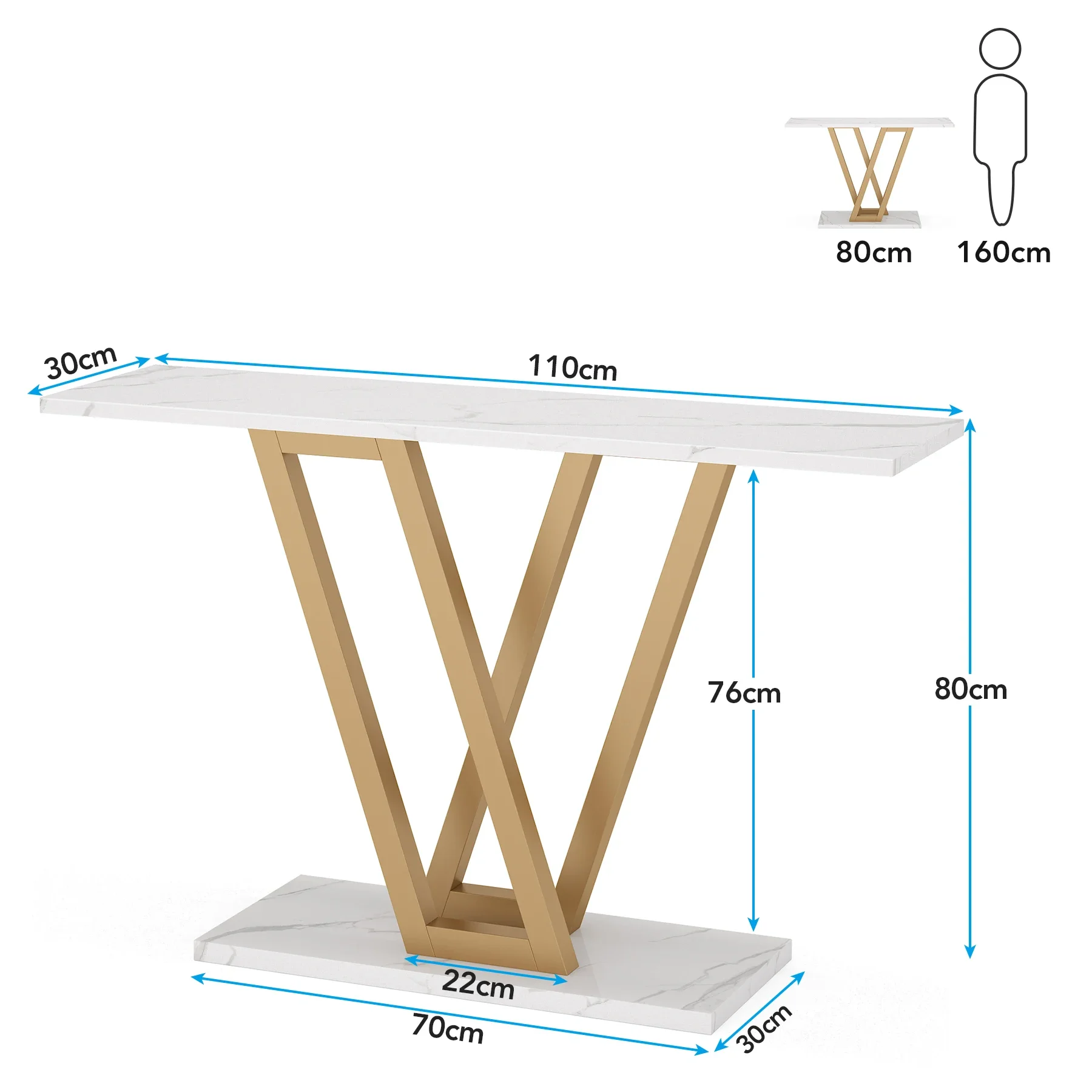 Tribesigns 43 Inch Console Table Industrial Entryway Hallway Table Living Room Furniture