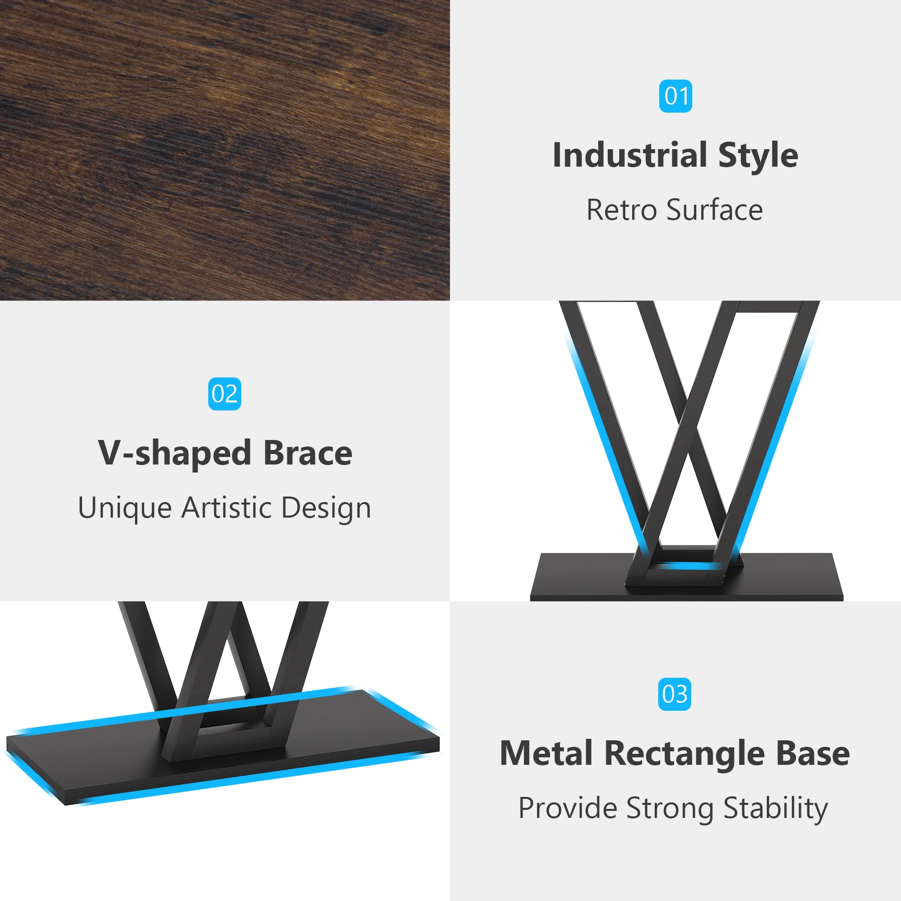 Tribesigns 43 Inch Console Table Industrial Entryway Hallway Table Living Room Furniture