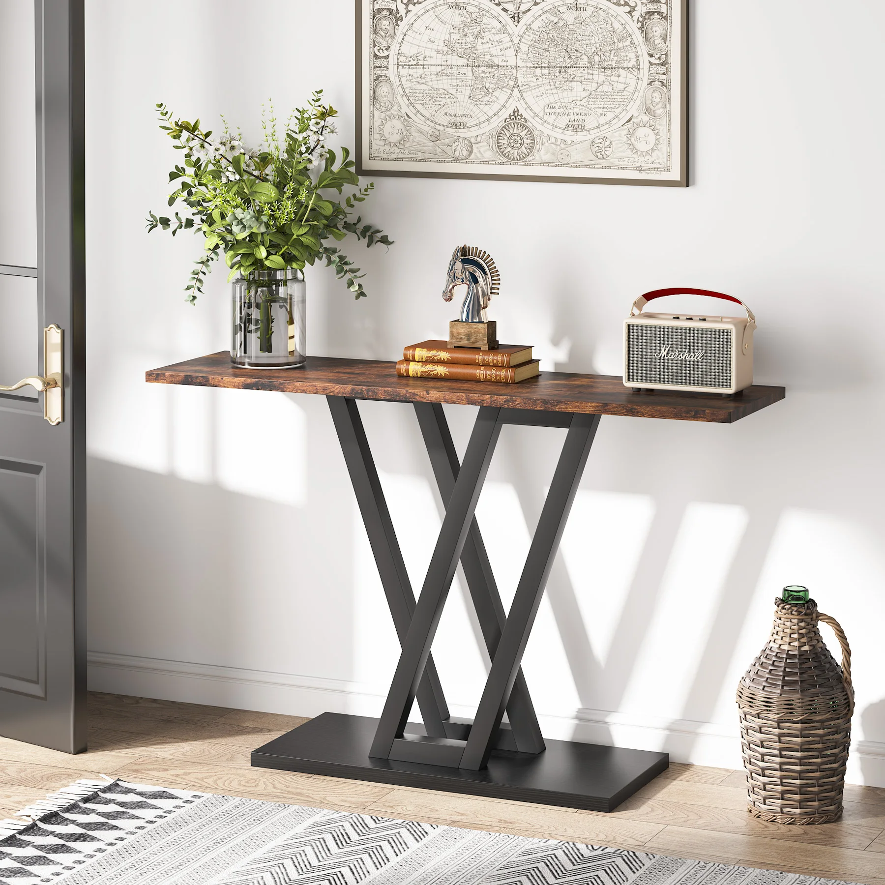 Tribesigns 43 Inch Console Table Industrial Entryway Hallway Table Living Room Furniture
