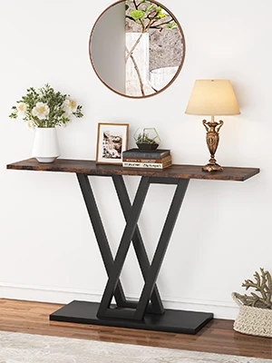 Tribesigns 43 Inch Console Table Industrial Entryway Hallway Table Living Room Furniture