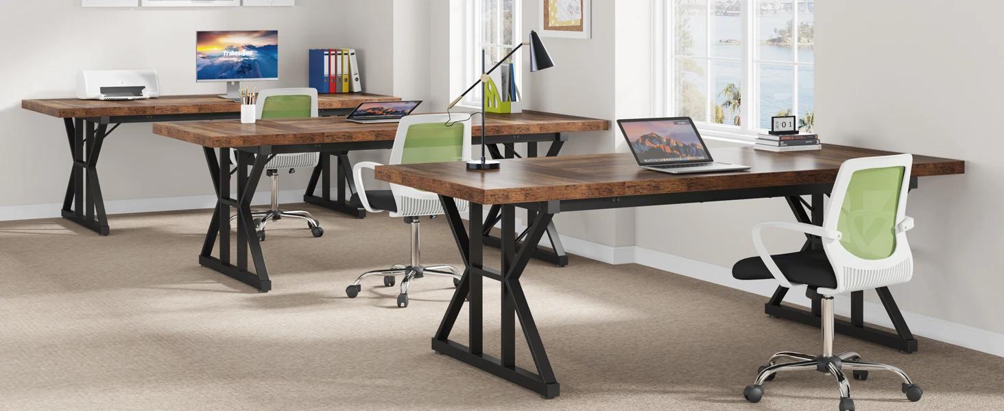 Tribesigns 70.8-Inch Executive Desk, Large Computer Office Desk Workstation, Modern Simple Style Laptop Desk Study Writing Table
