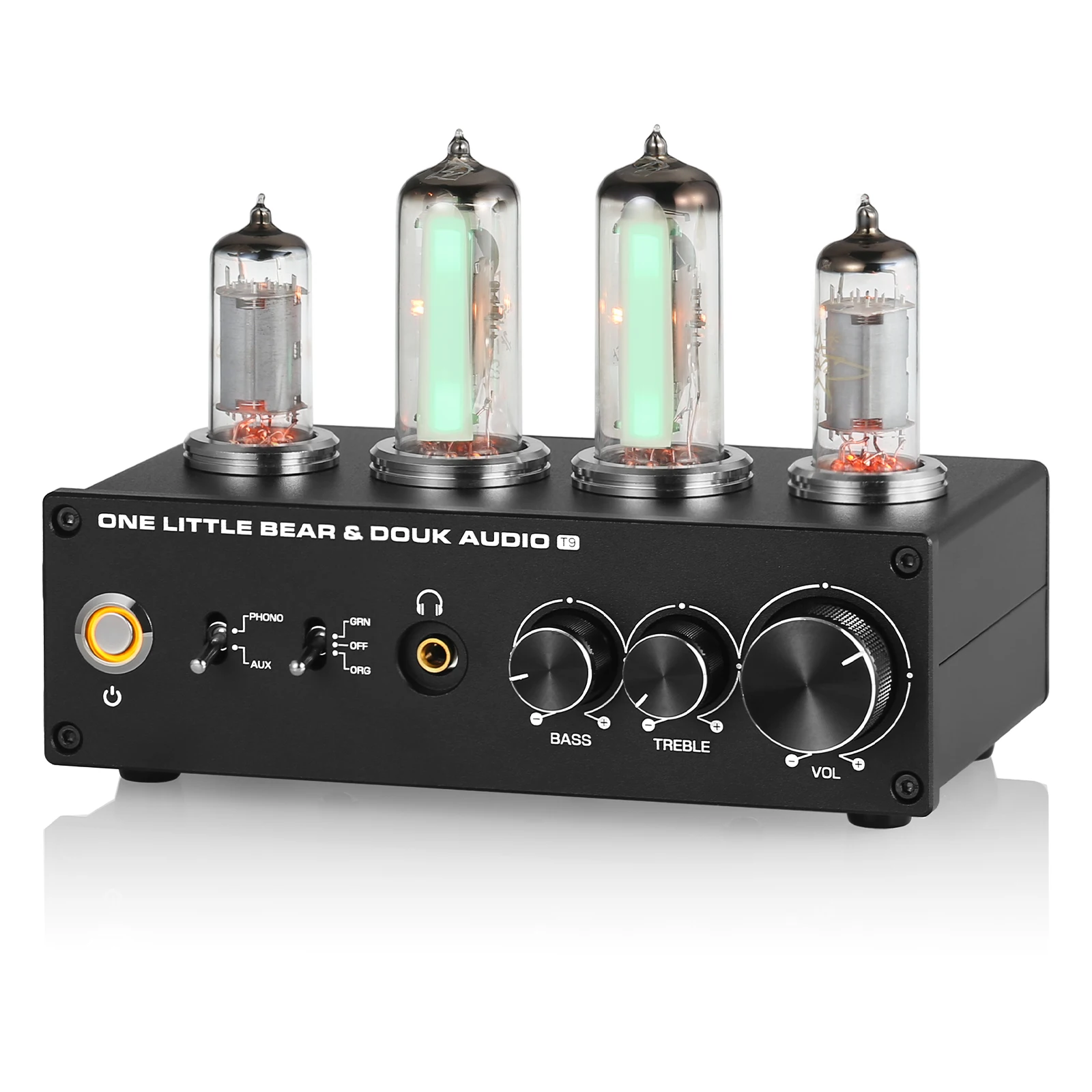 Nobsound T9 Mini 6E2 MM/MC Phono Stage Turntable Preamp HiFi Stereo Audio Vacuum Tube Preamplifier Dekstop Headphone Amp