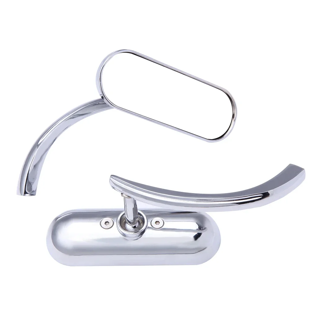 Motorcycle Rearview Mirror Square Oval Side Mirror For Harley Touring Electra Glide Dyna Fatboy Softail Breakout Sportster