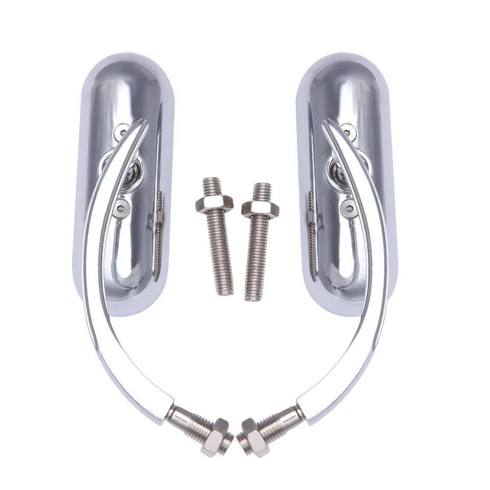 Motorcycle Rearview Mirror Square Oval Side Mirror For Harley Touring Electra Glide Dyna Fatboy Softail Breakout Sportster