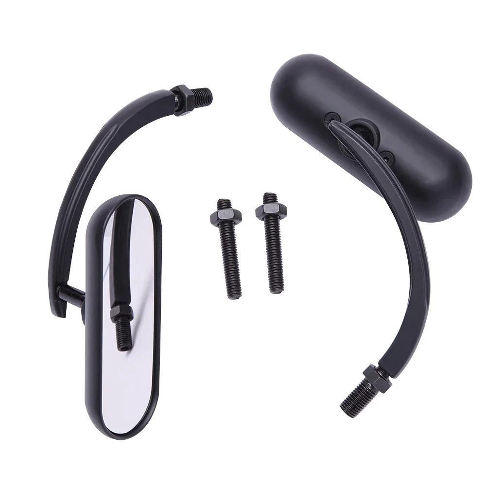 Motorcycle Rearview Mirror Square Oval Side Mirror For Harley Touring Electra Glide Dyna Fatboy Softail Breakout Sportster