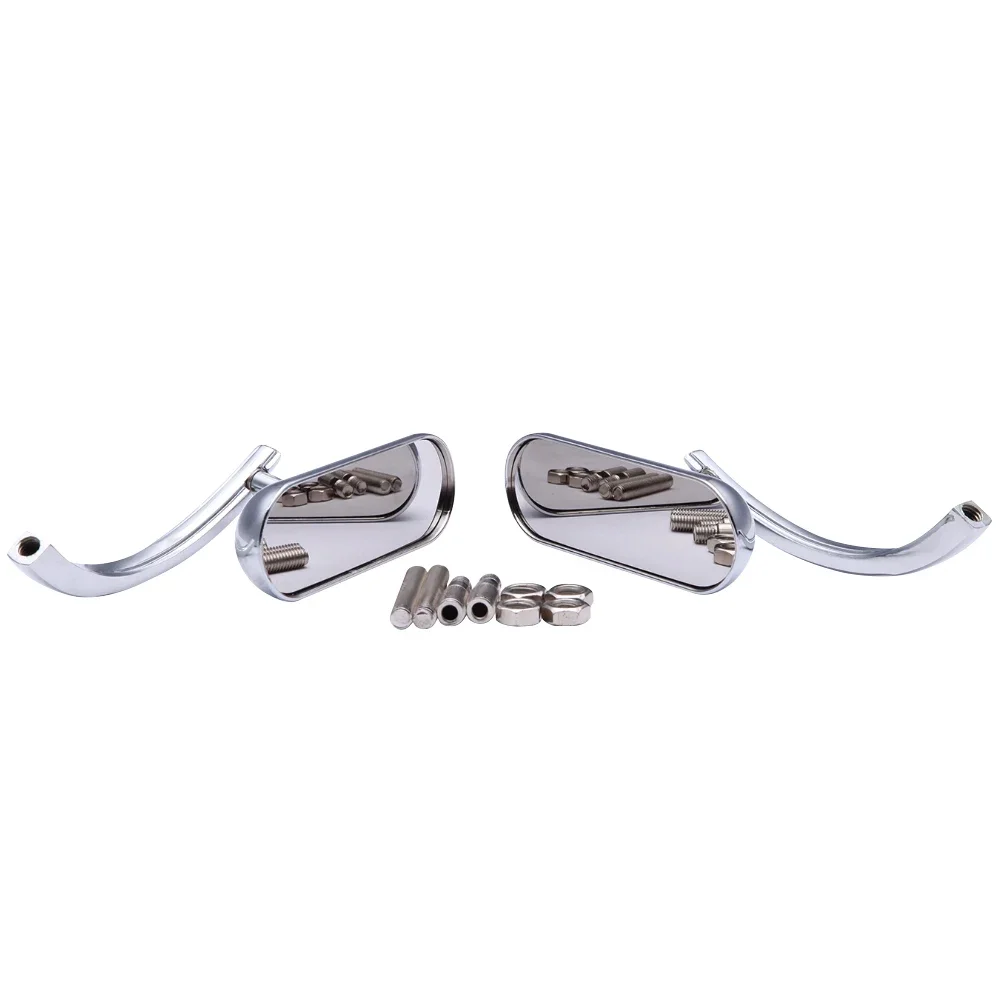 Motorcycle Rearview Mirror Square Oval Side Mirror For Harley Touring Electra Glide Dyna Fatboy Softail Breakout Sportster