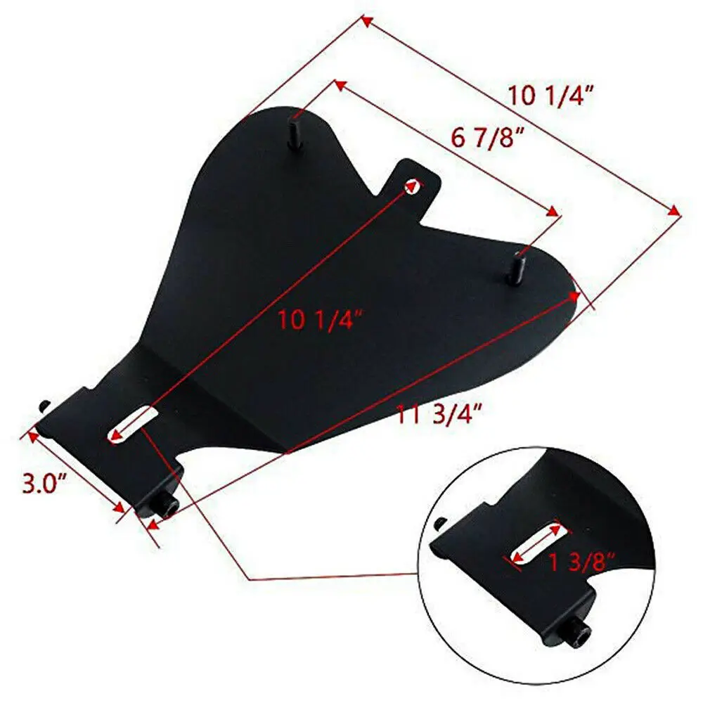 1 SET Motorcycle Retro Leather Solo Seat 3" Spring Bracket For Harley Custom Chopper Sportster Bobber Honda Yamaha Kawasaki