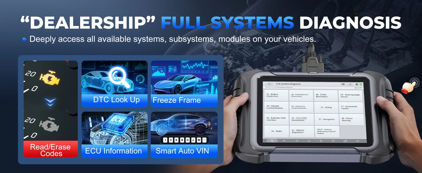 XTOOL D8S V2.0 Automotive Diagnostic Tool Online ECU Coding Topology Map Key Programming Car Scanner with 42+ Resets FCA CAN FD