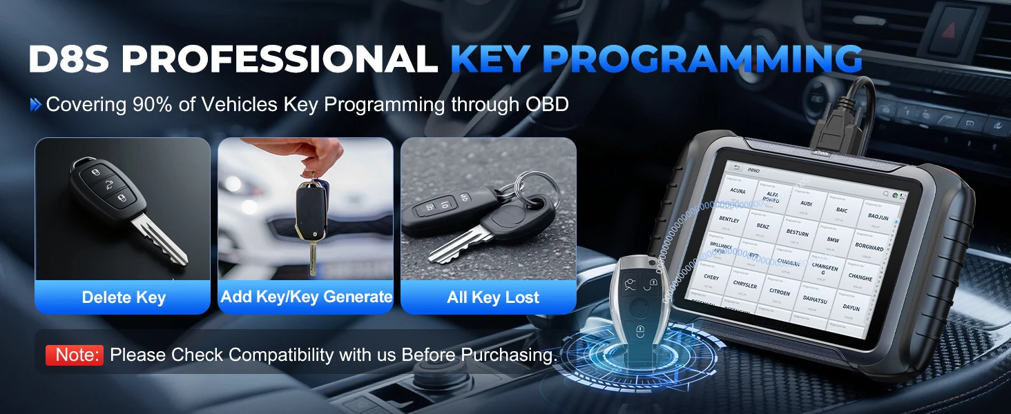 XTOOL D8S V2.0 Automotive Diagnostic Tool Online ECU Coding Topology Map Key Programming Car Scanner with 42+ Resets FCA CAN FD