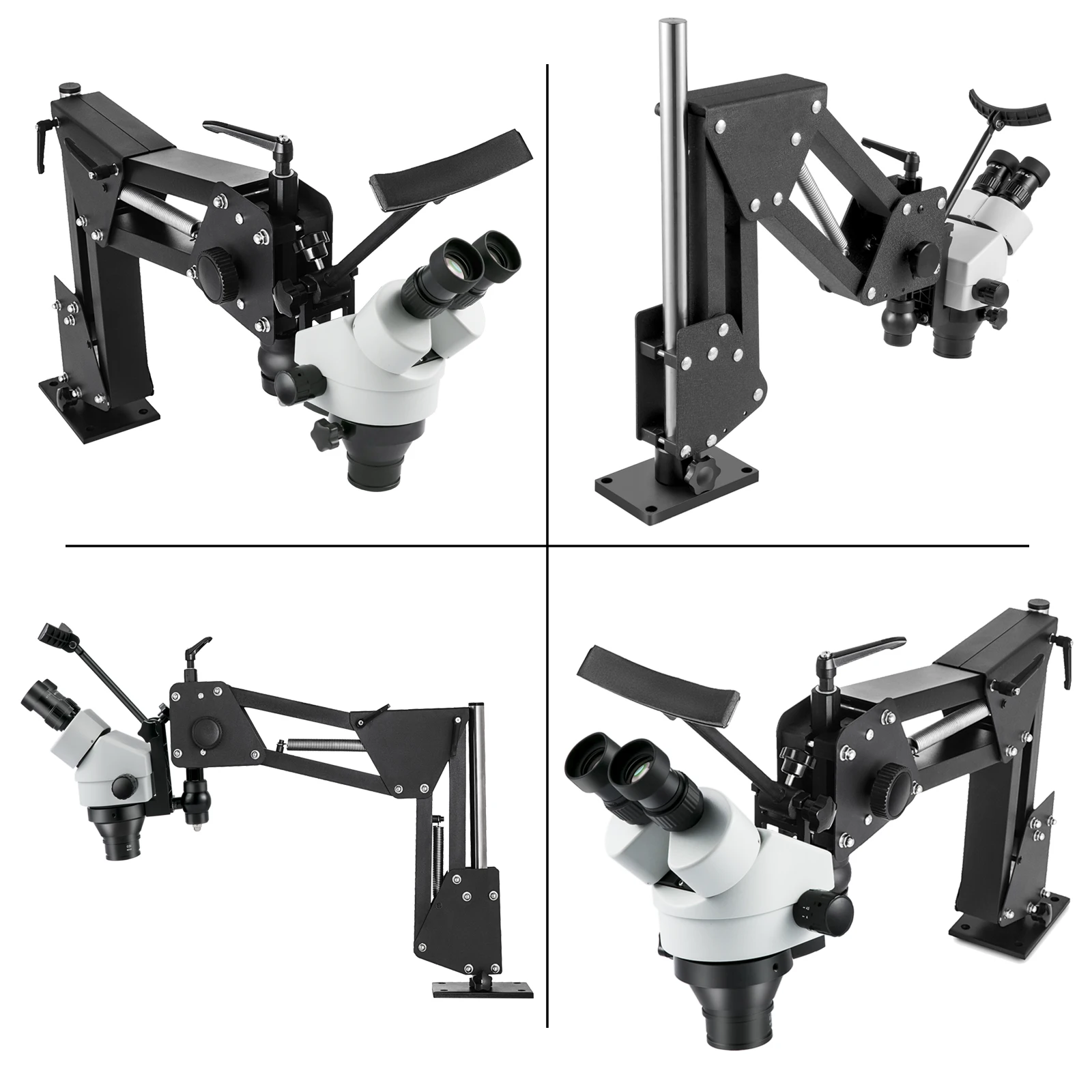 SucceBuy Micro Inlaid Mirror Multi-directional Micro-setting Microscope Jewelry Tools 0.7X-4.5X Super Clear Microscope Magnifier