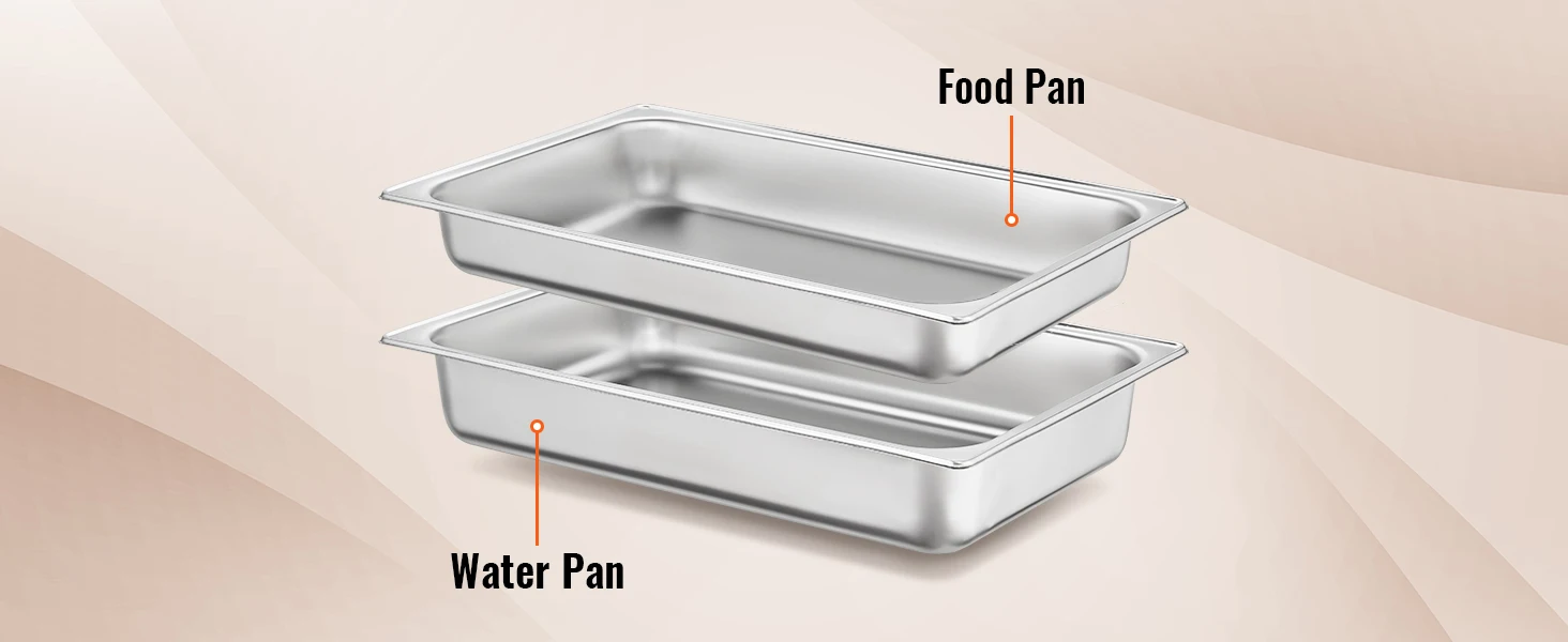 SucceBuy 8QT Rectangle Chafing Dish 2/4/6 Packs W/ Full Size Pans Buffet Catering Warmer Server Folding Stand Fuel Holder Tray