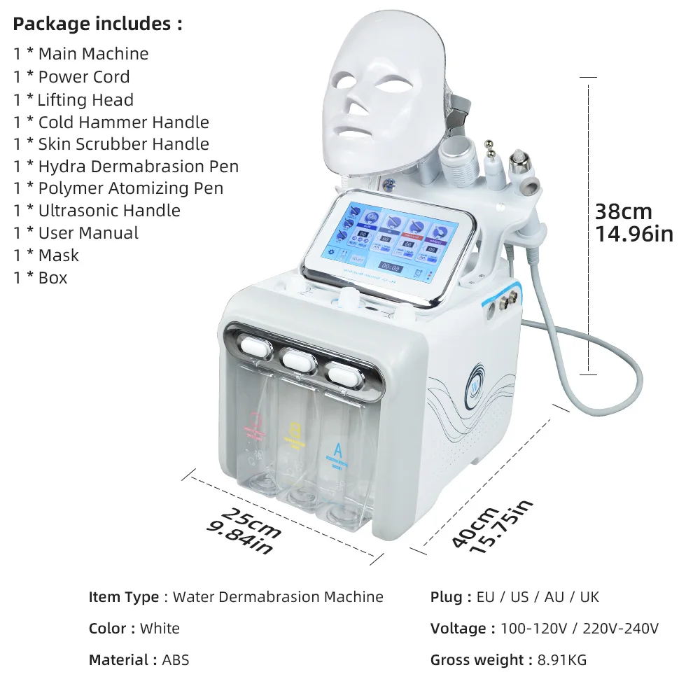 Missheart 7 in 1 Facial Machine Hydra Aqua Deep Cleaning Skin Care Device