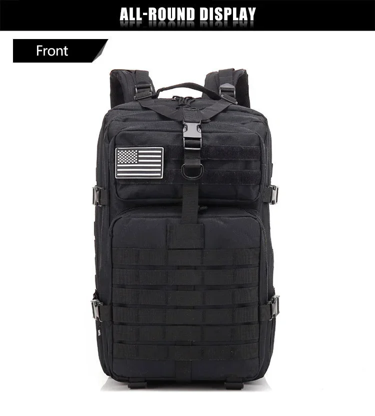 45L Man Tactical Backpacks Outdoor Traveling Bags Outdoor 3P School Pack EDC Molle Pack For Trekking Hunting Bag