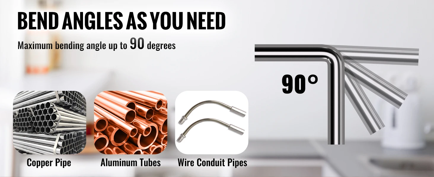 SucceBuy Pipe Tube Bender Ratcheting Reverse Tubing Bending Tools w/ 7 Dies Pipe Cutter for Air Conditioning Refrigerator Repair