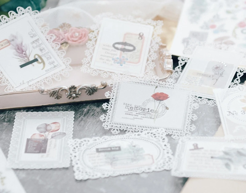 Aesthetic Scrapbooking Rub On Stickers Vintage DIY Journal Transfer Sticker Diary Photo Album Decoration Hobby Craft Supplies