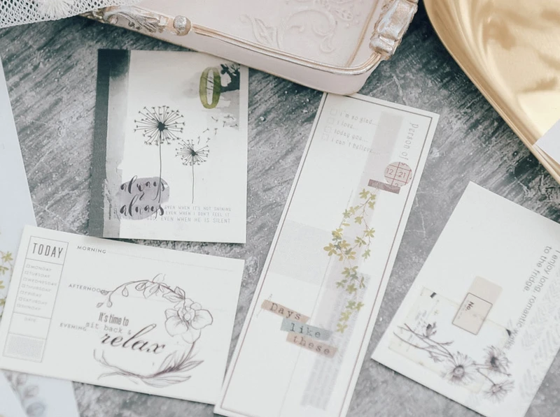 Aesthetic Scrapbooking Rub On Stickers Vintage DIY Journal Transfer Sticker Diary Photo Album Decoration Hobby Craft Supplies