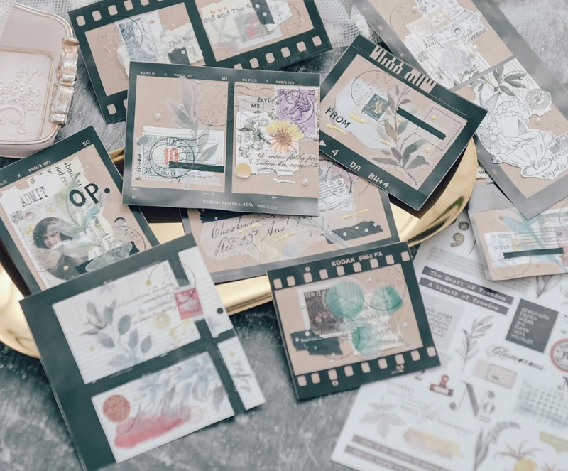 Aesthetic Scrapbooking Rub On Stickers Vintage DIY Journal Transfer Sticker Diary Photo Album Decoration Hobby Craft Supplies
