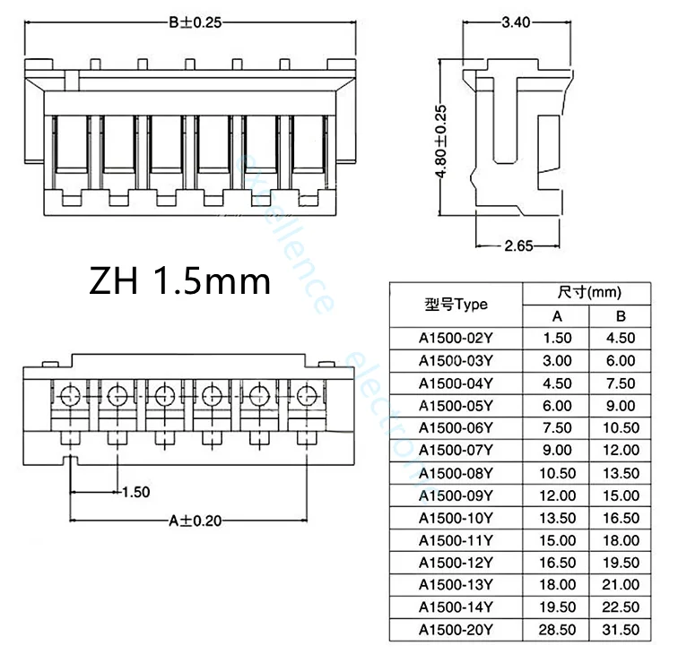 50pcs 1.0mm 1.25mm 1.5mm 2.0mm 2.54mm SH JST PH XH Housing Shell Connector 2/3/4/5/6/7/8/9/10P 1.0 1.25 2.0 2.54 Plastic Plugs