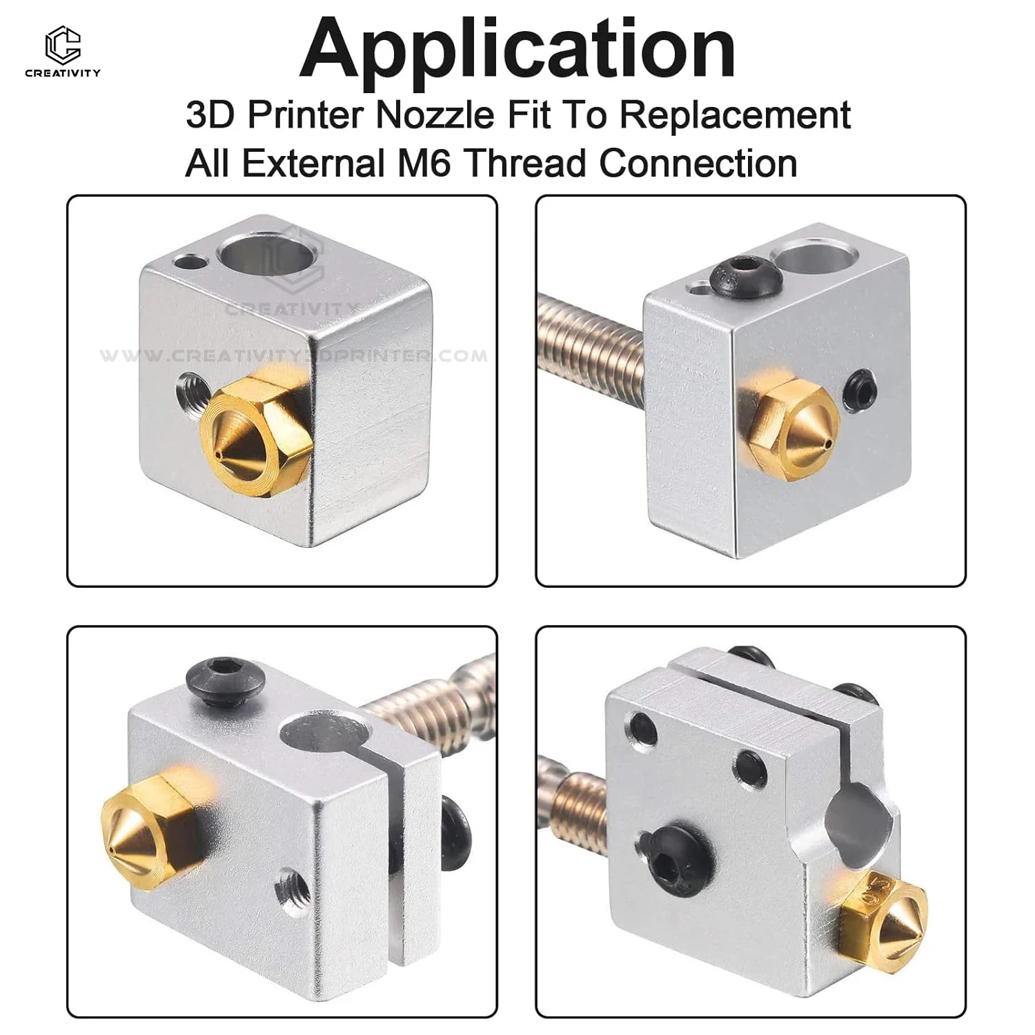 Volcano Nozzle For Artillery Sidewinder X1& X2 Genius Pro, Anycubic Vyper Kobra Plus/Max, Voron M6 Thread Hotend Brass Nozzles