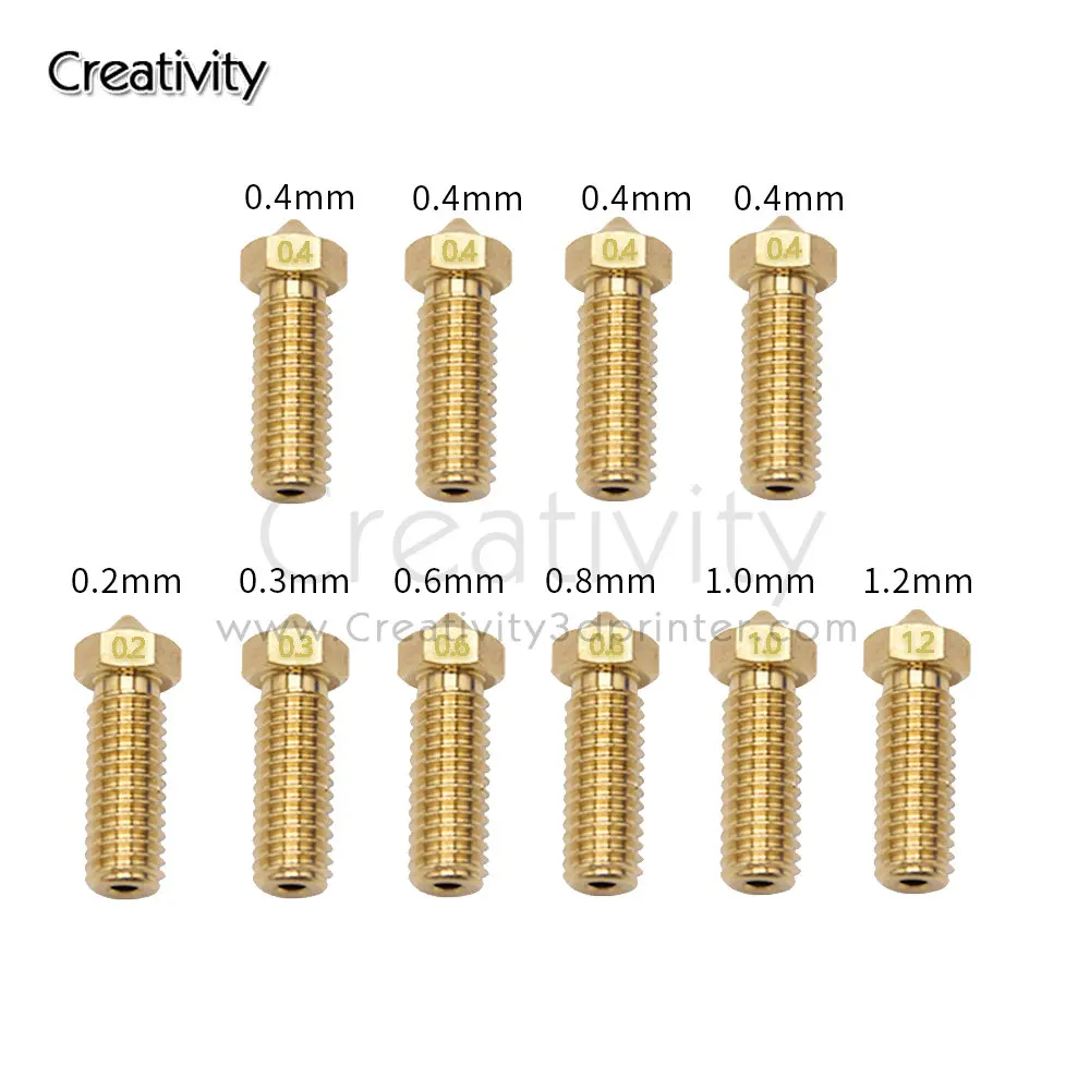 Volcano Nozzle For Artillery Sidewinder X1& X2 Genius Pro, Anycubic Vyper Kobra Plus/Max, Voron M6 Thread Hotend Brass Nozzles
