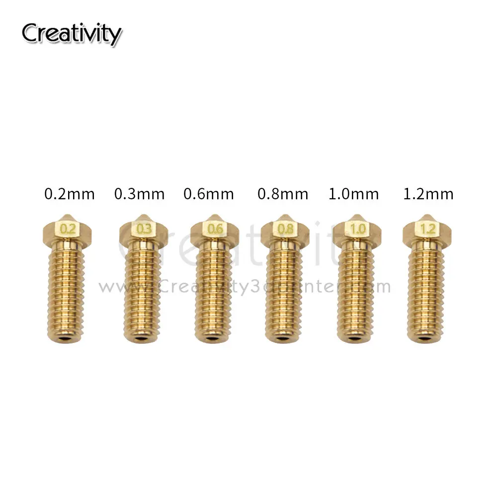 Volcano Nozzle For Artillery Sidewinder X1& X2 Genius Pro, Anycubic Vyper Kobra Plus/Max, Voron M6 Thread Hotend Brass Nozzles