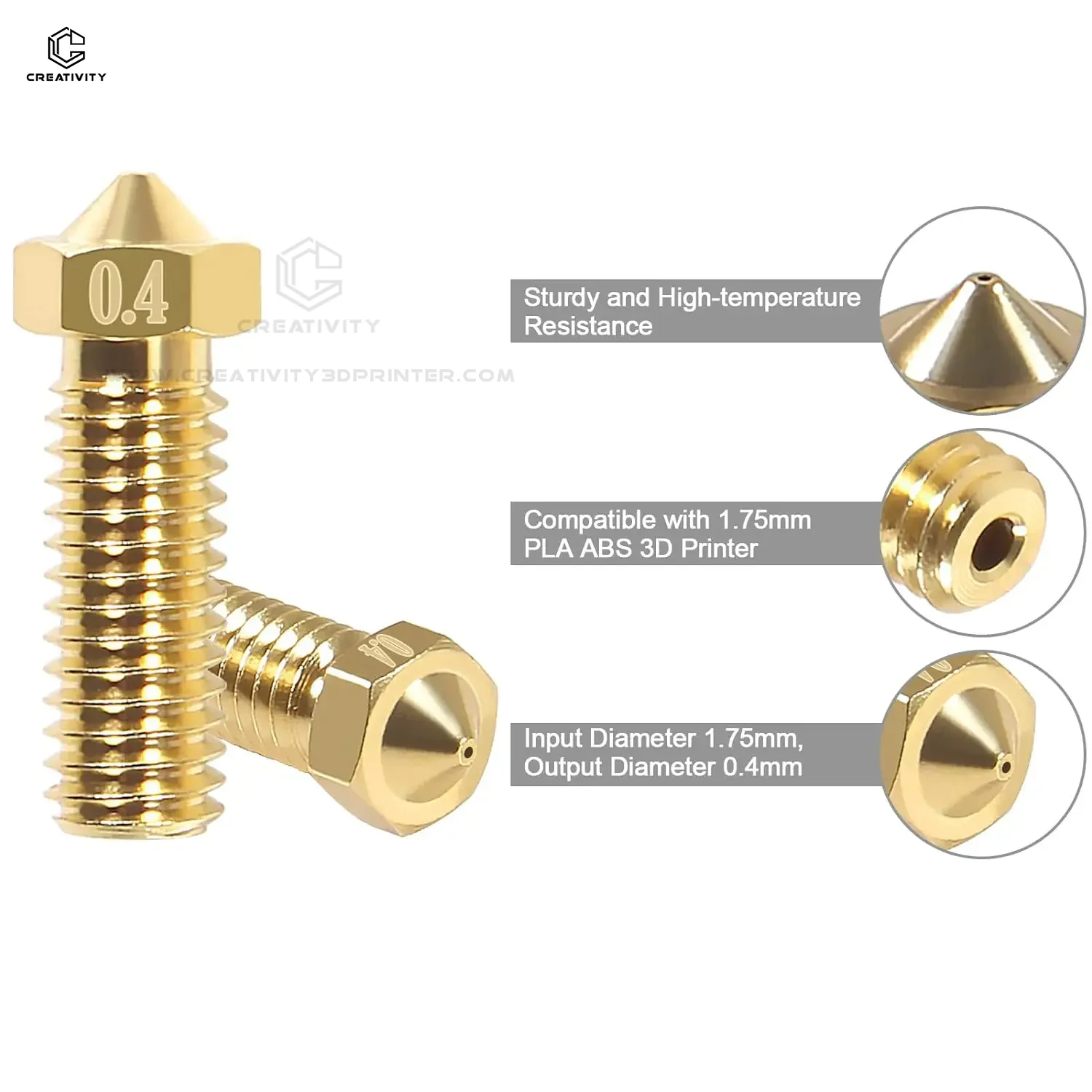 Volcano Nozzle For Artillery Sidewinder X1& X2 Genius Pro, Anycubic Vyper Kobra Plus/Max, Voron M6 Thread Hotend Brass Nozzles