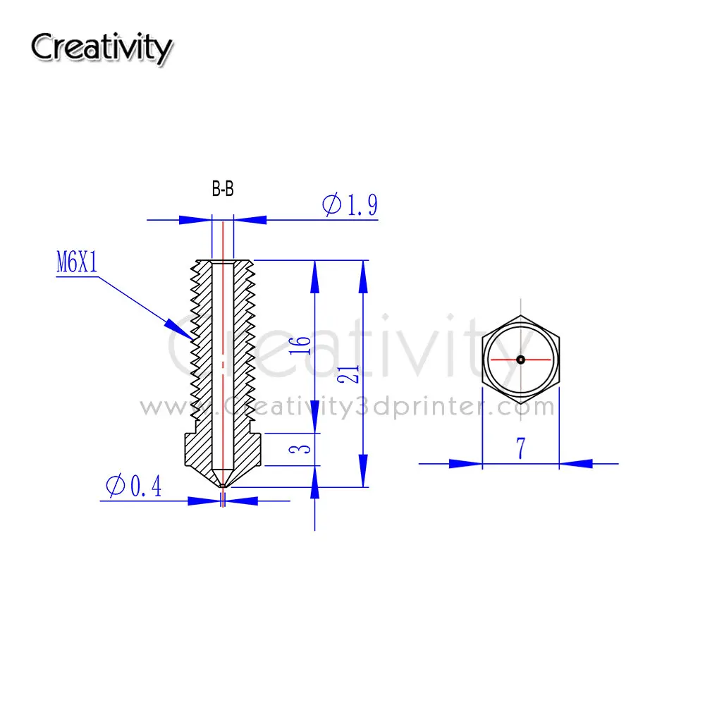 Volcano Nozzle For Artillery Sidewinder X1& X2 Genius Pro, Anycubic Vyper Kobra Plus/Max, Voron M6 Thread Hotend Brass Nozzles