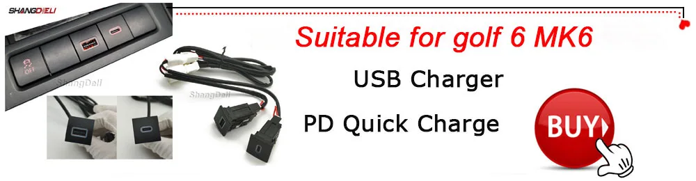 1 Pc Car Red LED DRL Light Packing Radar Power On Off Camera Mirror Switch Button For VW Golf 6 Jetta 5 MK5 Scirocco Accessories