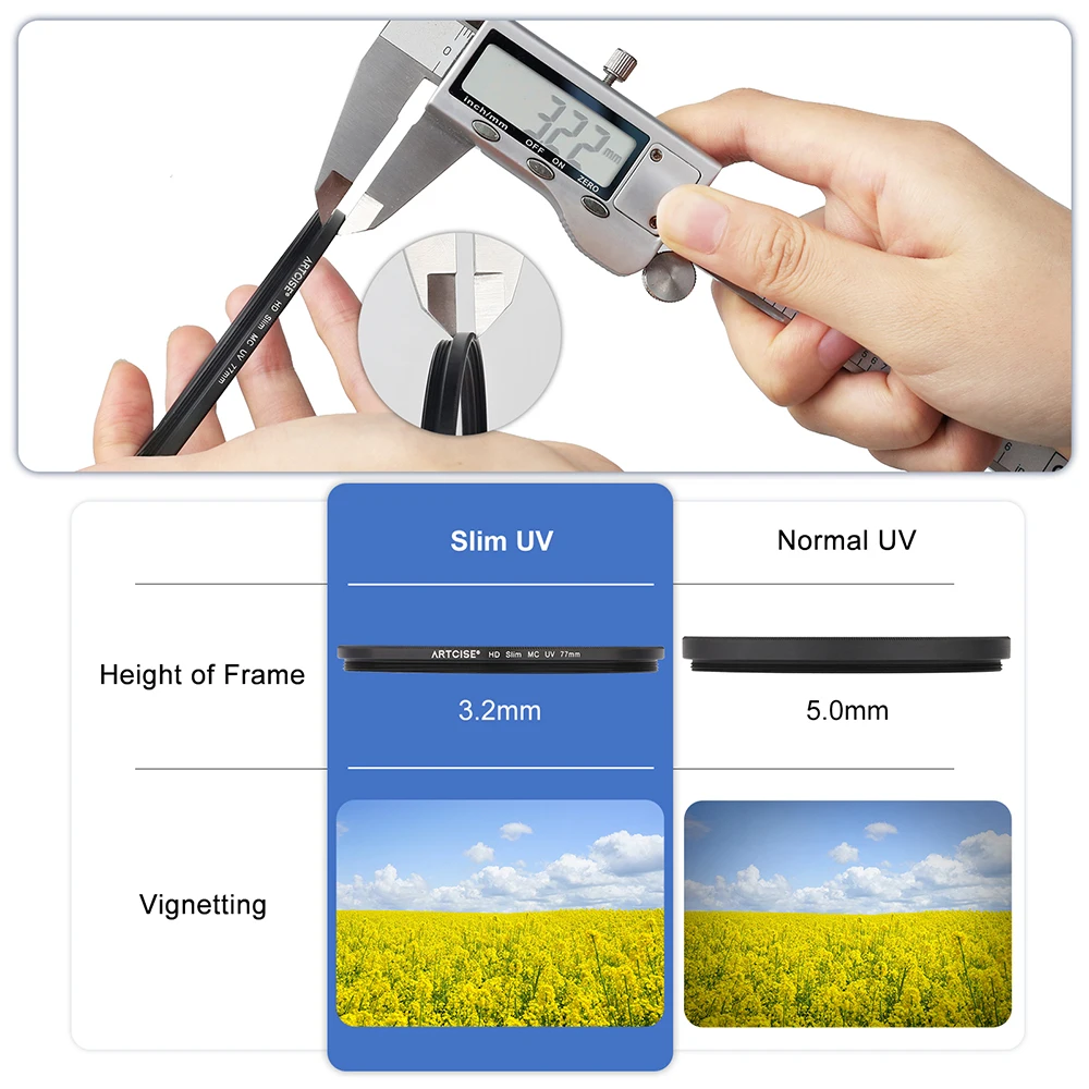 WEYLLAN Lens Filter Photography MC HD Lens UV Filter Ultra Slim Camera Accessories 46mm 49mm 52mm 55mm 58mm 62mm 67mm 72mm 77mm