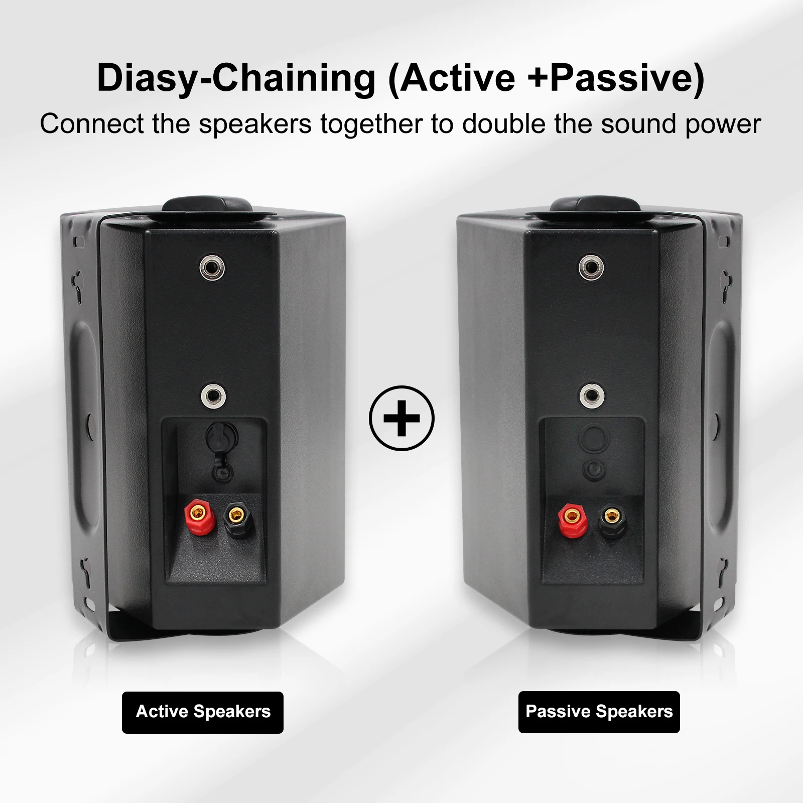 Herdio 4 Inch Outdoor Speaker Passive 400W Wireless Stereo Subwoofer Music Full Range Audio Bass Loudspeaker For Home Theater