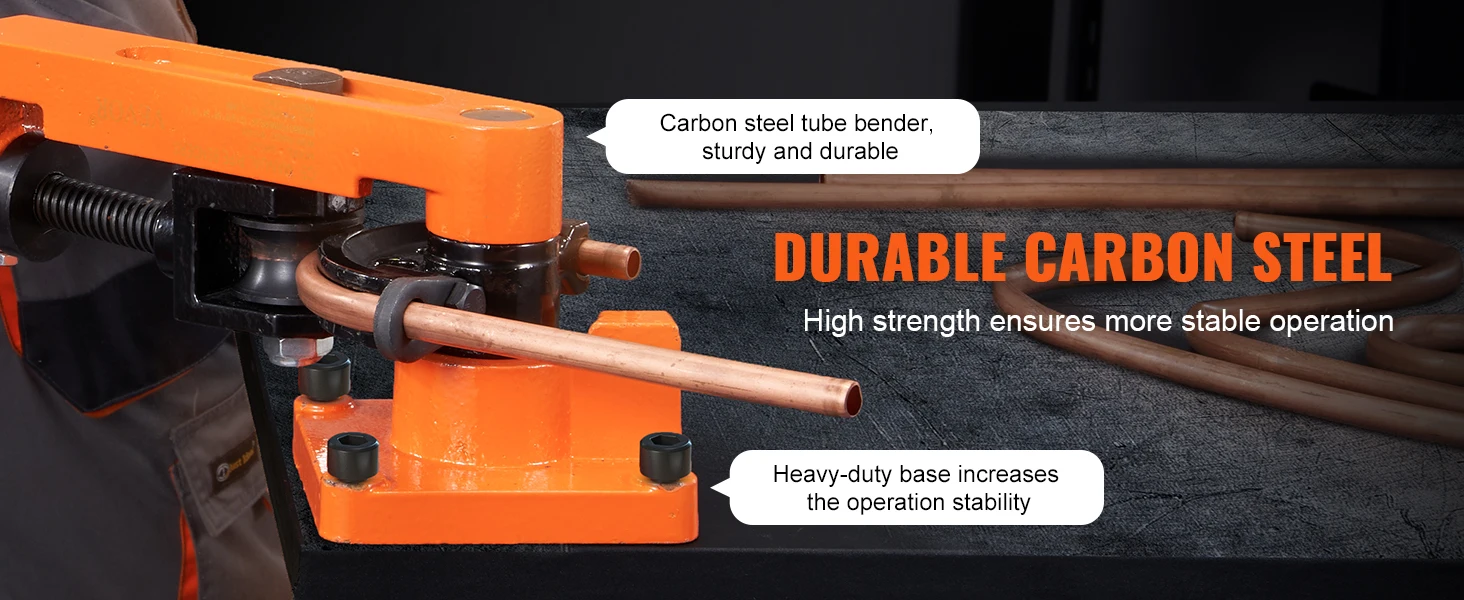 SucceBuy Manual Pipe Bender 7 Bending Dies Multifunction Steel Copper Tube Bending Machine Lever Heavy Duty Tube Bender Tools