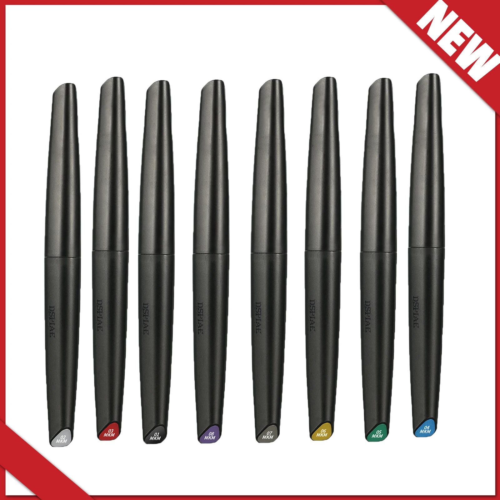 DSPIAE 5/8/12 Colors Brush Pen Environment-friendly Water-based Soft Head Marker Base Color Metallic Color Fluorescent Color