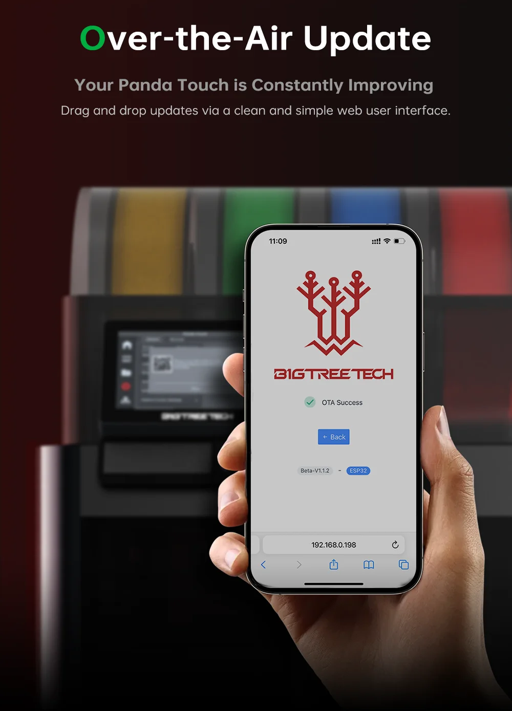 BIGTREETECH Panda Touch 5 Inch Touch Screen Multi-Printer Wireless Control Upgrade For Bambu Lab X1 P1 BambuLab A1 3D Printer